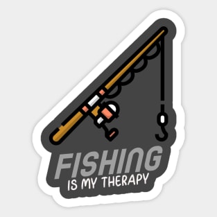 Fishing is my therapy 3 Sticker